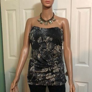 NWT Sexy Express Sparkling Strapless Top-Size LG